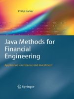 Java methods for financial engineering applications in finance and investment by philip barker 