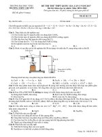 Đề thi thử của trường Chuyên Vinh lần 1 năm 2017 môn hoá