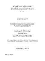 Thẩm định giá trị doanh nghiệp   vận dụng mô hình APV