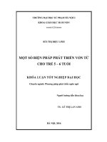 Một số biện pháp phát triển vốn từ cho trẻ 5 – 6 tuổi (LV tốt nghiệp)