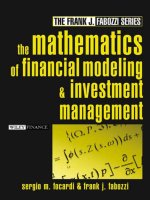 The mathematics of financial modeling and investment management by sergio focardi and frank j fabozzi 