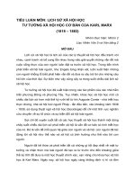 Tiểu luận môn: Lịch sử xã hội học: Tư tưởng xã hội học cơ bản của Karl Marx