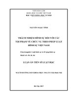 Tránh nhiệm hình sự đối với các tội phạm về chức vụ theo pháp luật hình sự việt nam 