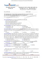 Đề thi thử THPT Quốc gia Môn Hóa có giải chi tiết 04