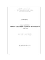 Urban expansion the effect of economic growth on urbannization in viet nam 