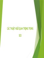 CÁC THUẬT NGỮ QUAN TRỌNG TRONG SEO