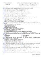 Đề khảo sát chất lượng THPT QG tỉnh Vĩnh Phúc năm 2016 - 2017