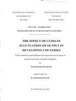 The effect of climate fluctuation on output in developing countries 