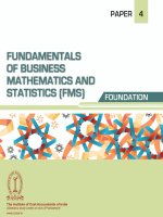 Fundamentals of business mathematics and statistics ICAI