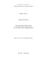 Về otomat hữu hạn và ngôn ngữ chính quy 