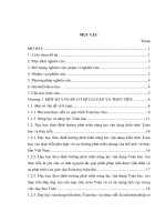 Dạy bài toán tìm GTLN, GTNN theo định hướng phát triển năng lực vận dụng toán học vào thực tiễn cho học sinh THPT