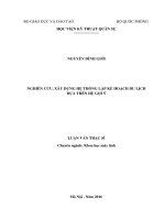 Nghiên cứu, xây dựng hệ thống lập kế hoạch du lịch dựa trên hệ gợi ý