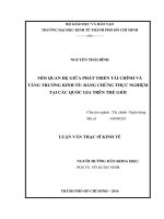 Mối quan hệ giữa phát triển tài chính và tăng trưởng kinh tế bằng chứng thực nghiệm tại các quốc gia trên thế giới 