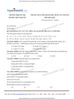 Đề thi thử THPT Quốc gia Môn Hóa có giải chi tiết 02