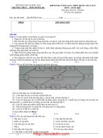 Đề thi thử THPT Quốc gia môn Sinh Học năm 2016 trường THPT Đông Du lần 1