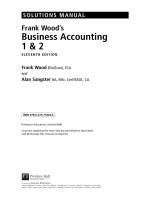 Manual of business accounting 1 and 2 11e by frank wood