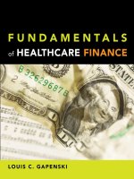 Fundamentals of healthcare finance by wayne b sorensen