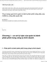 Thực trạng quá trình quản trị kênh phân phối xăng dầu của CôNG ty xăng dầu quân đội