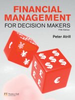 Financial management for decision makers fifth edition by peter atrill
