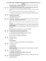 Bộ câu hỏi trắc nghiệm môn khoa học lãnh đạo