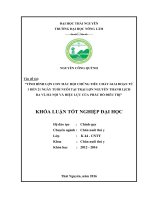 Tình hình lợn con mắc hội chứng tiêu chảy giai đoạn 1   21 ngày tuổi nuôi tại trại lợn nguyễn thanh lịch   ba vì   hà nội và hiệu lực của phác đồ điều trị 