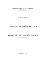 Ứng dụng của đồng dư thức 