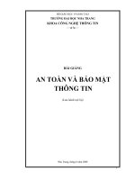 Bài giảng an toàn bảo mật thông tin  an ninh mạng
