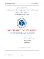 báo cáo thực tập tốt nghiệp công ty tnhh cơ điện lạnh hoàng phúc 