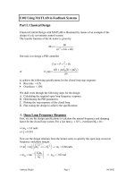 Using MATLAB in Feedback Systems