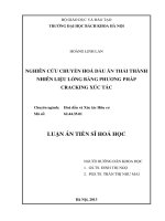NGHIÊN CỨU CHUYỂN HÓA DẦU ĂN THẢI THÀNH NHIÊN LIỆU LỎNG BẰNG PHƯƠNG PHÁP CRACKING XỨC TÁC