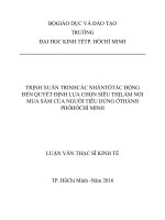 Các nhân tố tác động đến quyết định lựa chọn siêu thị làm nơi mua sắm của người tiêu dùng ở thành phố hồ chí minh