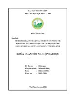 Tình hình chăn nuôi lợn nái sinh sản và phòng trị hội chứng tiêu chảy lợn con tại trại lợn của ông đặng đình dũng   huyện lương sơn   tỉnh hòa bình