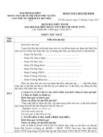 Kich ban dai hoi đoàn thanh niên cấp xã phien thu nhất và phiên thứ 2