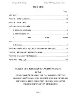 NÂNG CAO KẾT QUẢ HỌC TẬP CÁC BÀI HỌC CHƯƠNG HALOGEN THÔNG QUA VIỆC TỔ CHỨC CHO HỌC SINH LÀM THÍ NGHIỆM THEO NHÓM NHỎ CHO HỌC SINH LỚP 10 TRƯỜNG THPT NGUYỄN BỈNH KHIÊM