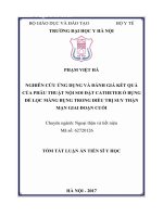 Nghiên cứu ứng dụng và đánh giá kết quả phẫu thuật nội soi đặt catheter ổ bụng để lọc màng bụng trong điều trị suy thận mạn giai đoạn cuối