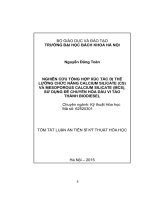 NGHIÊN cứu TỔNG hợp xúc tác dị THỂ LƯỠNG CHỨC NĂNG CALCIUM SILICATE (CS) và MESOPOROUS CALCIUM SILICATE (MCS), sử DỤNG để CHUYỂN hóa dầu VI tảo THÀNH BIODIESEL 