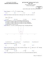 đề và đáp án thptQG môn toán