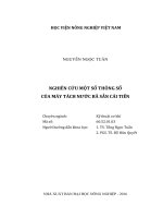 nghiên cứu một số thông số của máy tách nước bã sắn cải tiến 