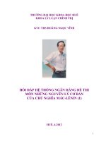 HỎI ĐÁP HỆ THỐNG NGÂN HÀNG ĐỀ THI MÔN NHỮNG NGUYÊN LÝ CƠ BẢN  CỦA CHỦ NGHĨA MÁCLÊNINHỎI ĐÁP HỆ THỐNG NGÂN HÀNG ĐỀ THI MÔN NHỮNG NGUYÊN LÝ CƠ BẢN  CỦA CHỦ NGHĨA MÁCLÊNIN