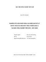 nghiên cứu giải pháp nâng cao hiệu quả xử lý nước thải của nhà máy thực phẩm châu á tại khu công nghiệp tiên sơn – bắc ninh