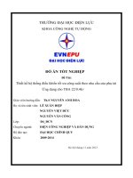 Thiết kế hệ thống điều khiển tối ưu công suất theo nhu cầu của phụ tải ứng dụng cho TBA 220 4kv