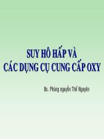 Suy hô hấp và các dụng cụ cung cấp oxy