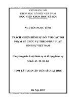 Trách nhiệm hình sự đối với các tội phạm về chức vụ theo pháp luật hình sự Việt Nam