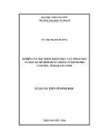 Nghiên cứu đặc điểm thảm thực vật thoái hóa và một số mô hình rừng trồng ở thành phố cẩm phả, tỉnh quảng ninh 
