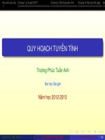 Bài giảng môn quy hoạch tuyến tính