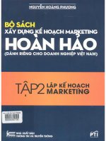 Bộ sách xây dựng kế hoạch marketing hoàn hảo (dành riêng cho doanh nghiệp việt nam)  tập 2 lập kế hoạch marketing 