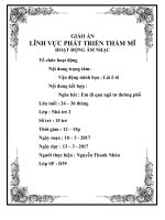 Giáo án Vận động Lái ô tô, NH Em đi qua ngã tư đường phố