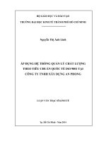 Áp dụng hệ thống quản lý chất lượng theo tiêu chuẩn quốc tế ISO 9001 tại công ty TNHH xây dựng an phong 