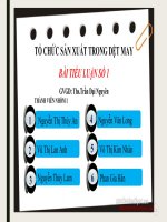 PPT BÀI TIỂU LUẬN SỐ 1