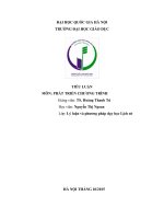 Tiểu luận phát triển chương trình giáo dục